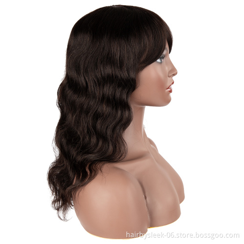 Rebecca Fashion wholesale 18 to 20inches Body Wave  remy brazilian human hair cheap machine made wigs 100 human hair wigs